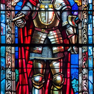 Customizable Dragon Knight Frosted Stained Glass Window Films for Elegant Home Decor Privacy Film