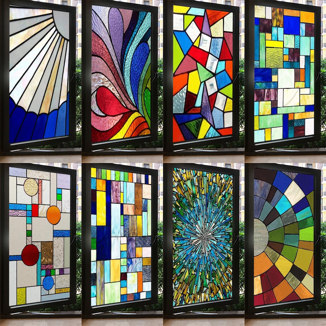 ステンドグラスパネル　クリア9 ステンドグラスパネル クリア19 ステンドグラス パネル 住宅