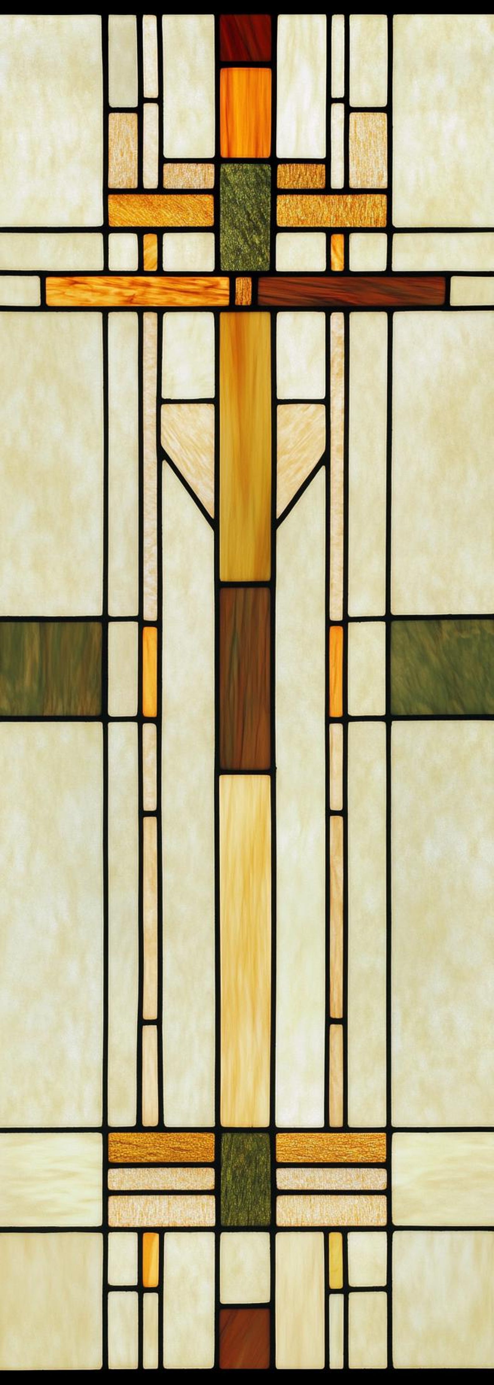 Custom Prairie Style Cross Design Window Privacy Film Static Cling ...