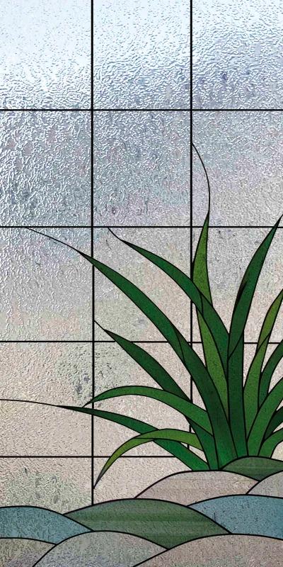 Custom Nature Scene Stained Glass Window Film - Decorative Privacy ...