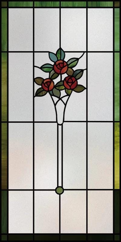 Custom Nature Scene Stained Glass Window Film - Decorative Privacy ...