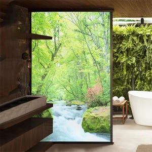 Sichtschutzfolie für Fenster, Sichtschutzfolie, statisch haftende, klebstofffreie, Anti-UV-Glas-Türfolie für Zuhause
