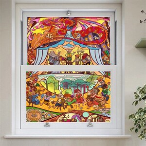 Customized Stained Glass Films Window Film, Frosted Sticker Design ...