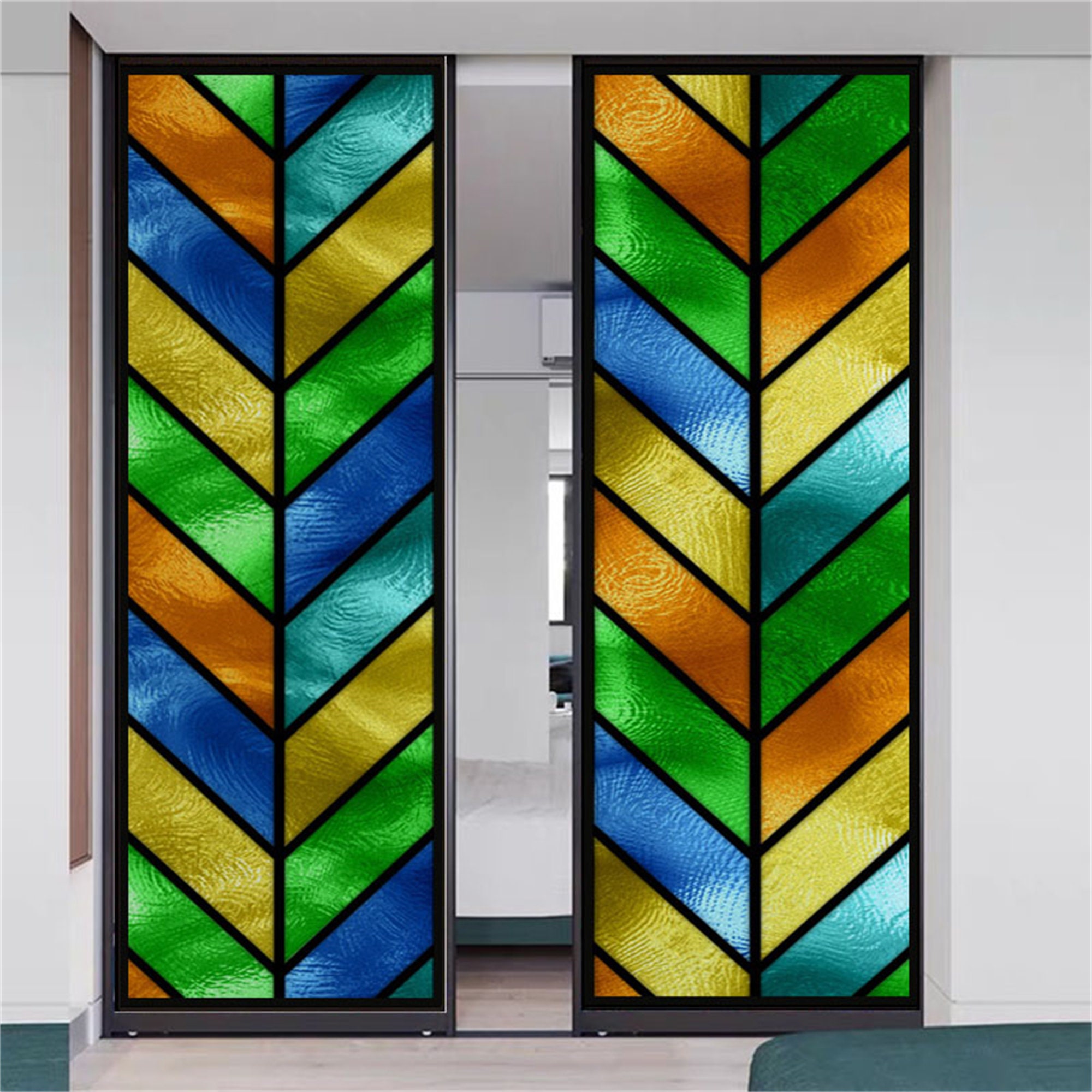Window Film Frosted Stained Glass Films,frosted Privacy Reusable Home