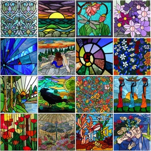 Custom Size Window Film Frosted Church Style Vintage Static Cling Stained Glass Film Window Decal for Bathroom Kitchen Skylight