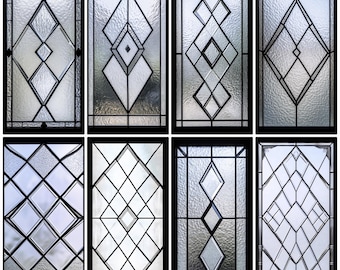 Custom Frosted Geometric Stained Glass Window Film - Privacy Decorative Static Cling for Modern Interiors