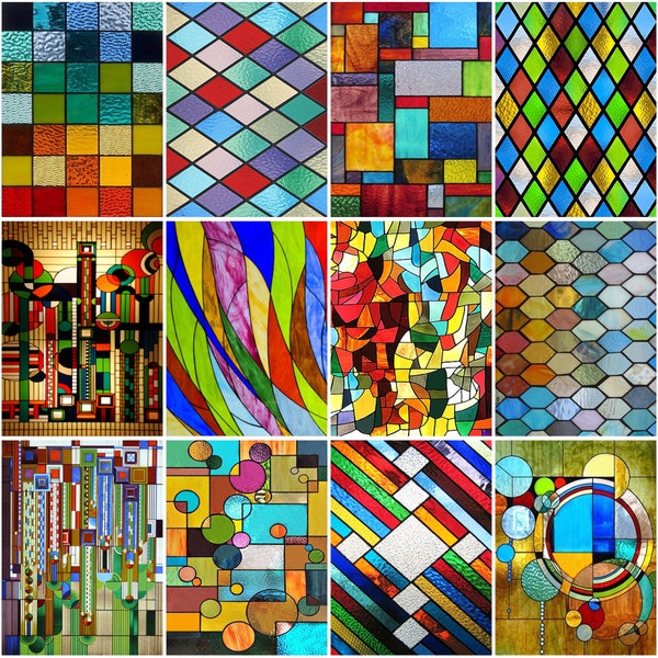 Customize Stained Glass Window Film Frosted Mosaic Grid Privacy Protection No Glue Decorative Bathroom Bedroom Kitchen Home Decor Sticker