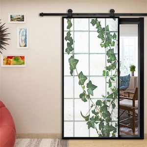 Customized Ivy Frame Window Film Frosted Privacy Protection No Glue Removable Glass Film Bedroom Kitchen Window Decorative Film