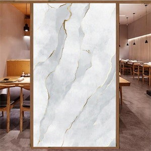 Custom Size Window Film Frosted  Stained Glass Minimalist Static Cling No Adhesive Privacy Decorative Film Sun Blocking Window Foil