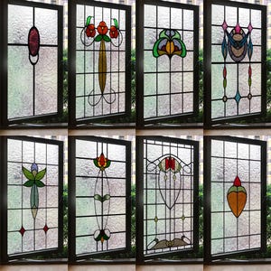 Custom Size 3D Matte Stained Glass Window Film – Privacy Frosted Static Cling with UV Protection for Glass Decor