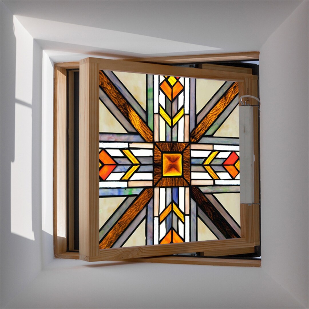Window Film Frosted Stained Glass Films Customized Size Privacy Static