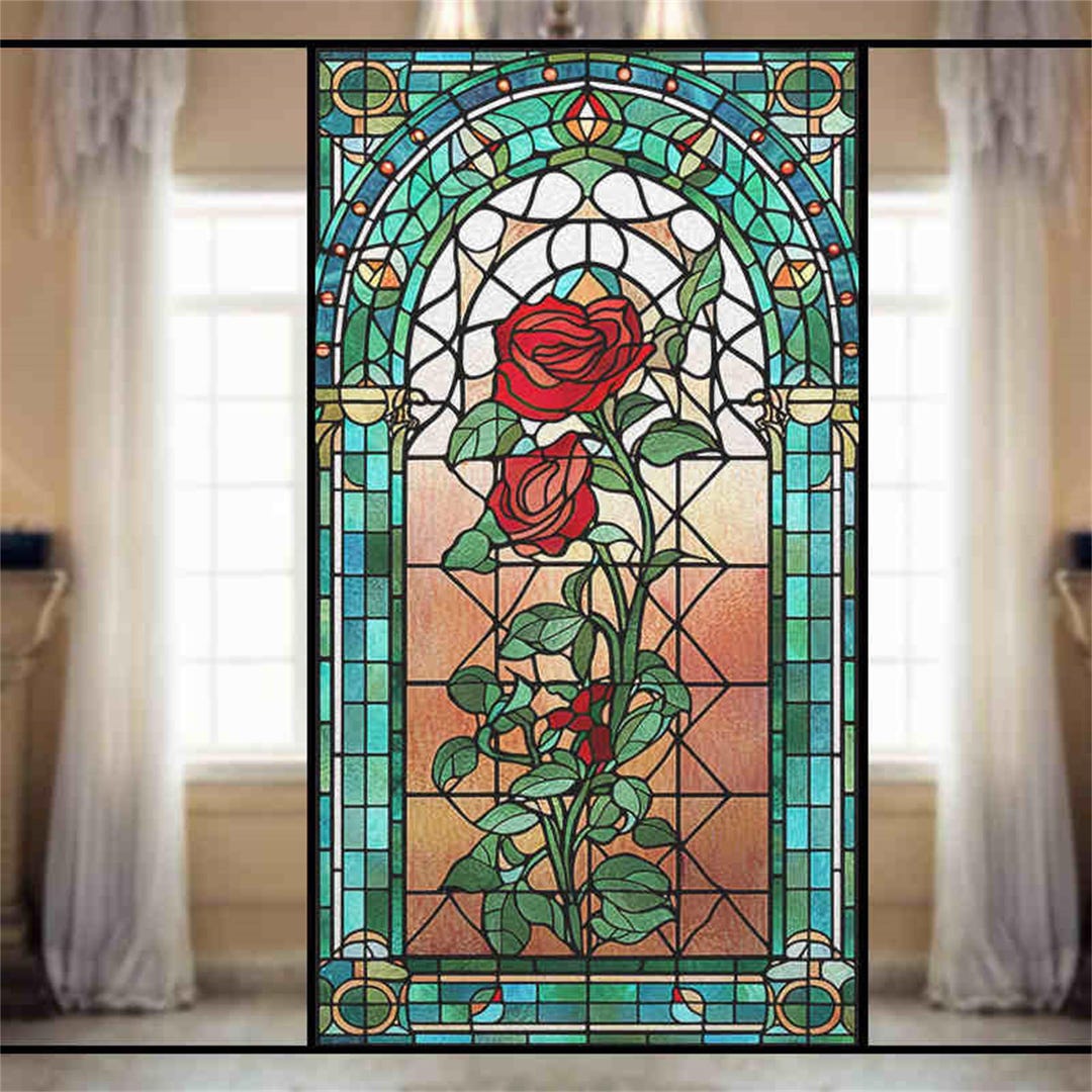 Película para ventanas de vidrio esmerilado con diseño vintage  personalizado: opaca que filtra la luz y protege la privacidad para baños y  balcones