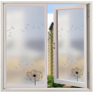 Customizable Stained Glass Window Film – Tree Pattern Frosted Privacy, Static Cling for Kitchen and Bathroom Doors