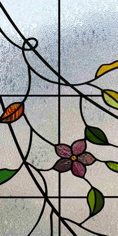 Custom Nature Scene Stained Glass Window Film - Decorative Privacy ...