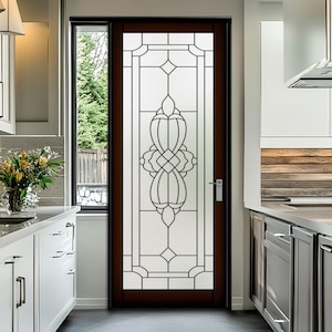 Mattglas Fensterfolie - Geometrische Sichtschutzfolie für Türen und Fenster