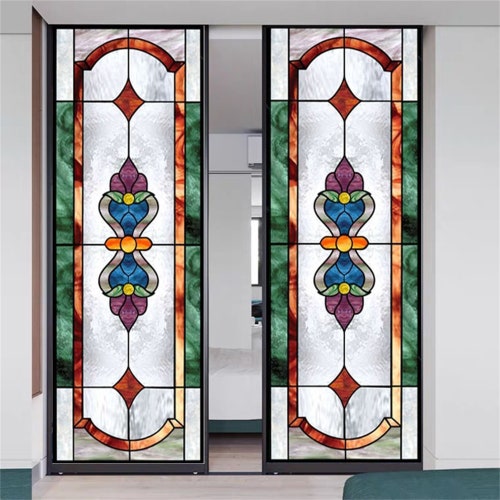 Window Film Frosted Stained Glass Films Church Static Cling Etsy UK