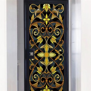 European Style Frosted Window Film – Custom Privacy Stained Glass with Static Cling for Office and Bathroom Decor
