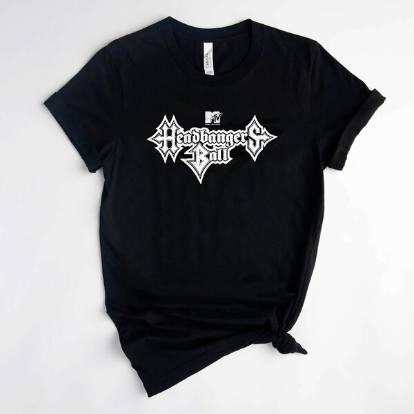 Mtv Headbangers Ball Outline Logo T-shirt #B07SMLNCZK