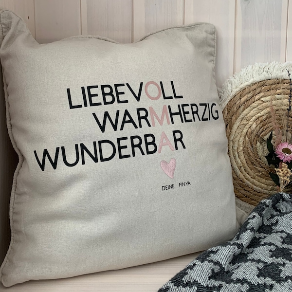 Kissenhülle OMA, Geschenk für Weihnachten, personalisierbar