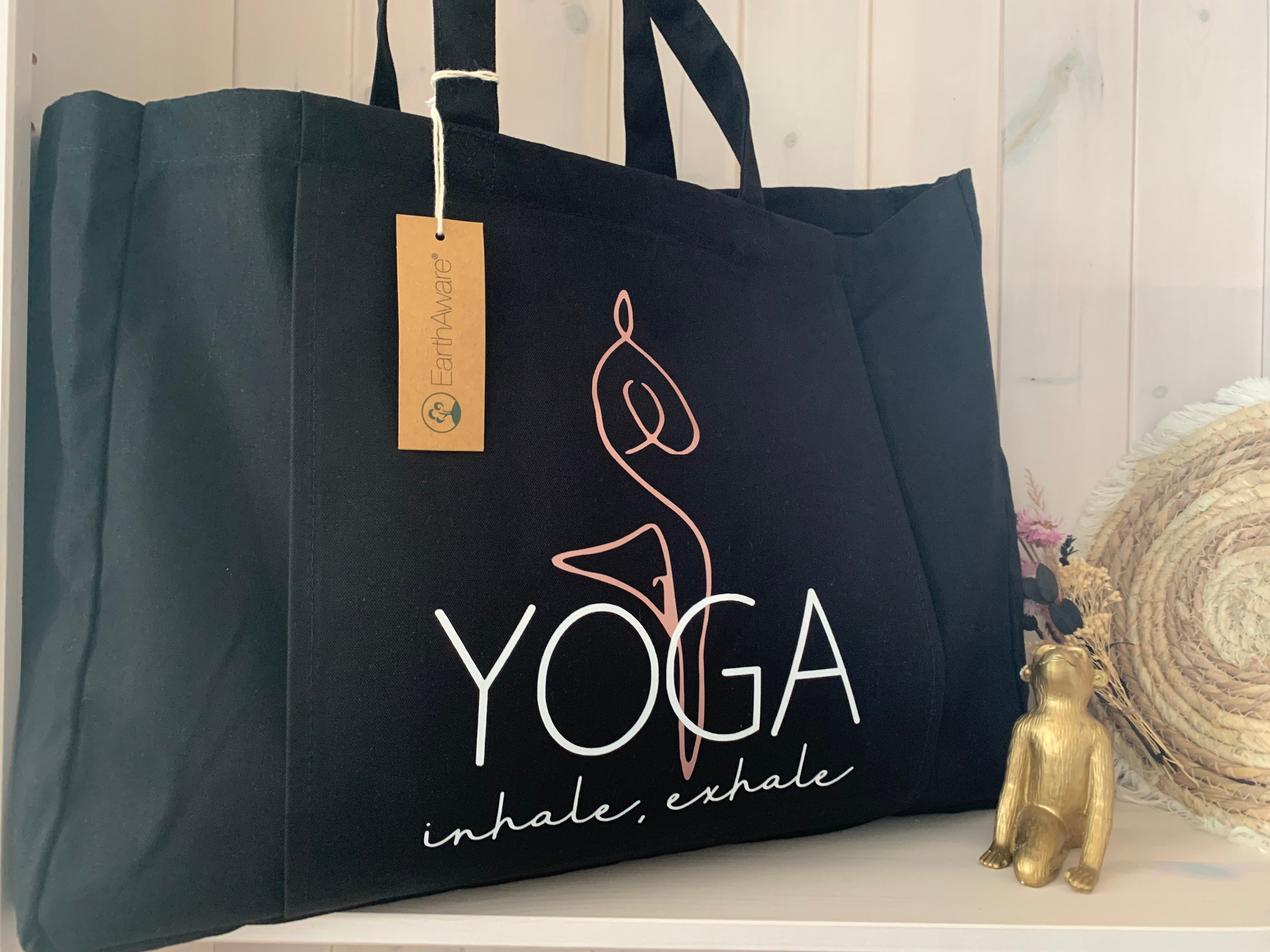 Yogatasche All-in Aus Baumwolle - Vintage Design Mit Stickerei Für Yogamatte Und Zubehör