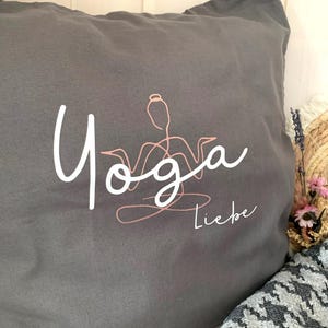 Housse de coussin yoga, amour du yoga