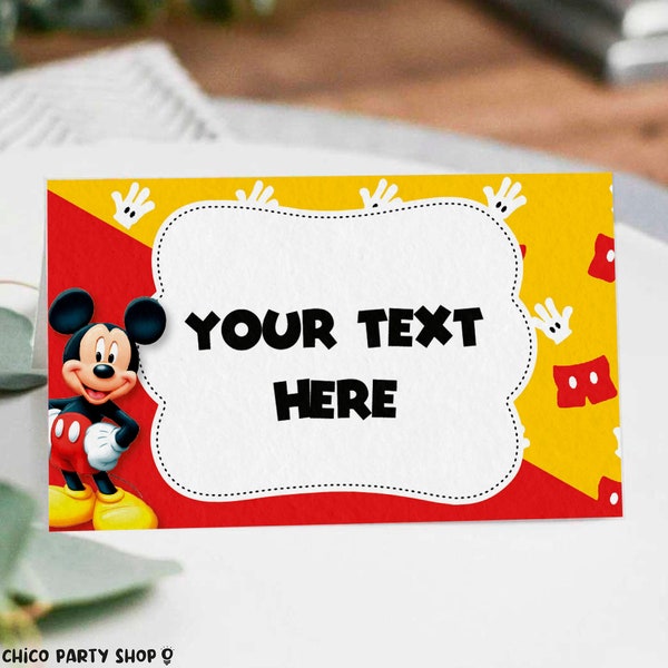 Kids Birthday Food Tent Party Favors Birthday Party Decor Birthday Food Label Editable Template Editable Place Card Food Card