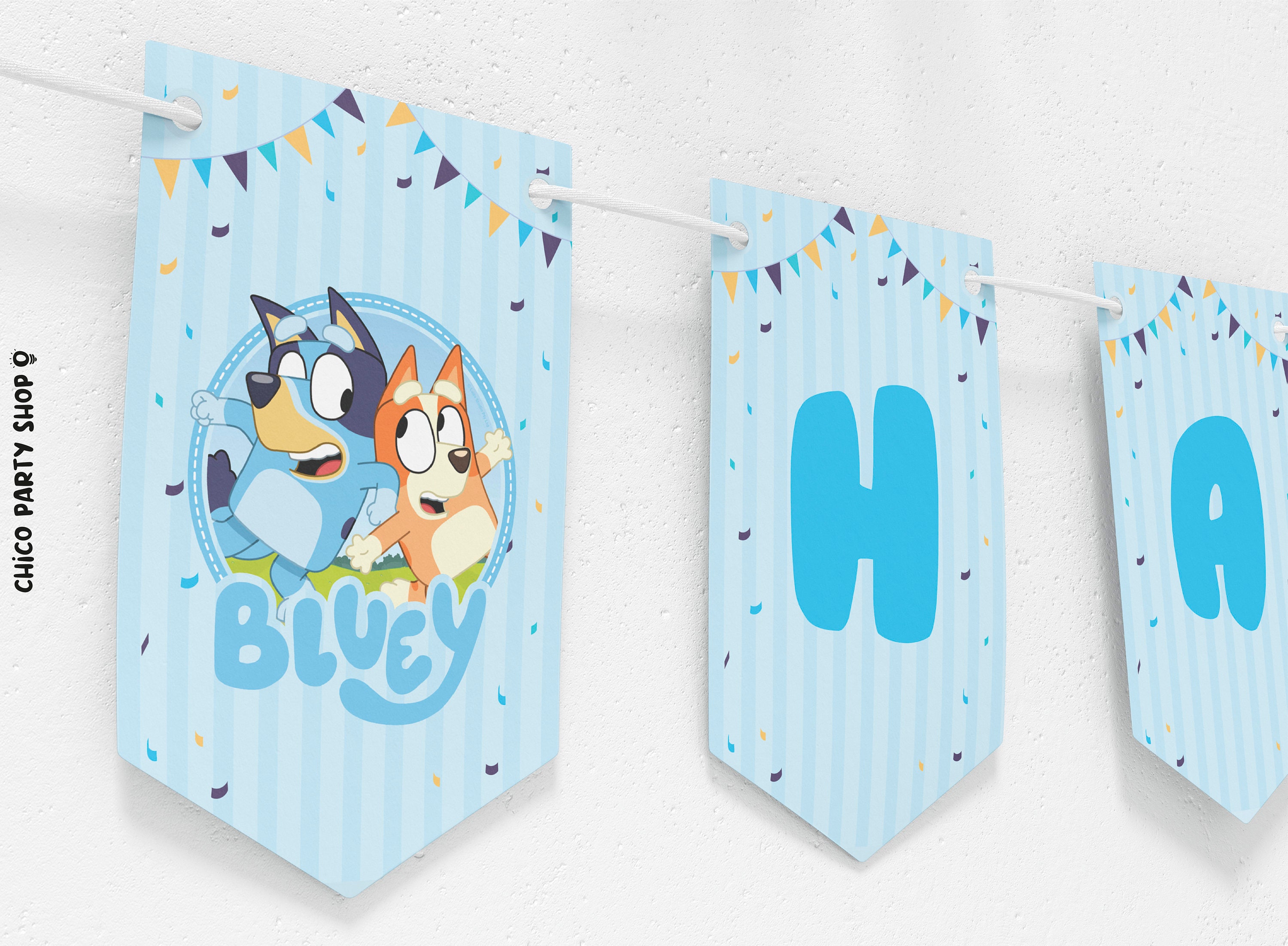 Bluey 5 Birthday Banner Personalized Party Backdrop Decoration – Cakecery