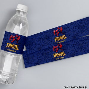 Spiderman – Water Bottle Label – Printable - 3Grafik