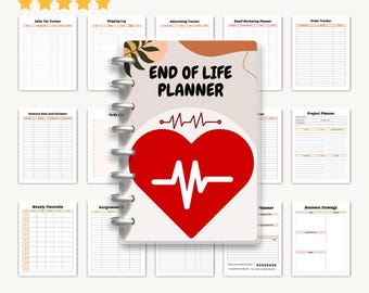 End Of Life Planner, Funeral Planning Binder, Legacy Organizer, Bereavement Journal, Grieving Gift, Loss Planning Organizer, Sympathy Gift