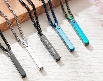 Personalized Urn Necklace for Ashes, Customized Cremation Jewelry for Ashes, Cube Ashes Necklace, Memorial Necklace for Men Women Ash Holder