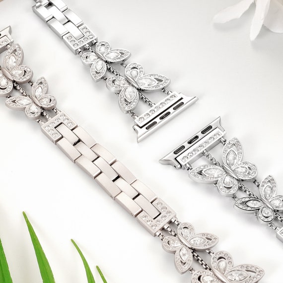 NEW Rhinestone Bling Butterfly Beaded Apple Watch Band s-l400.jpg main image 2