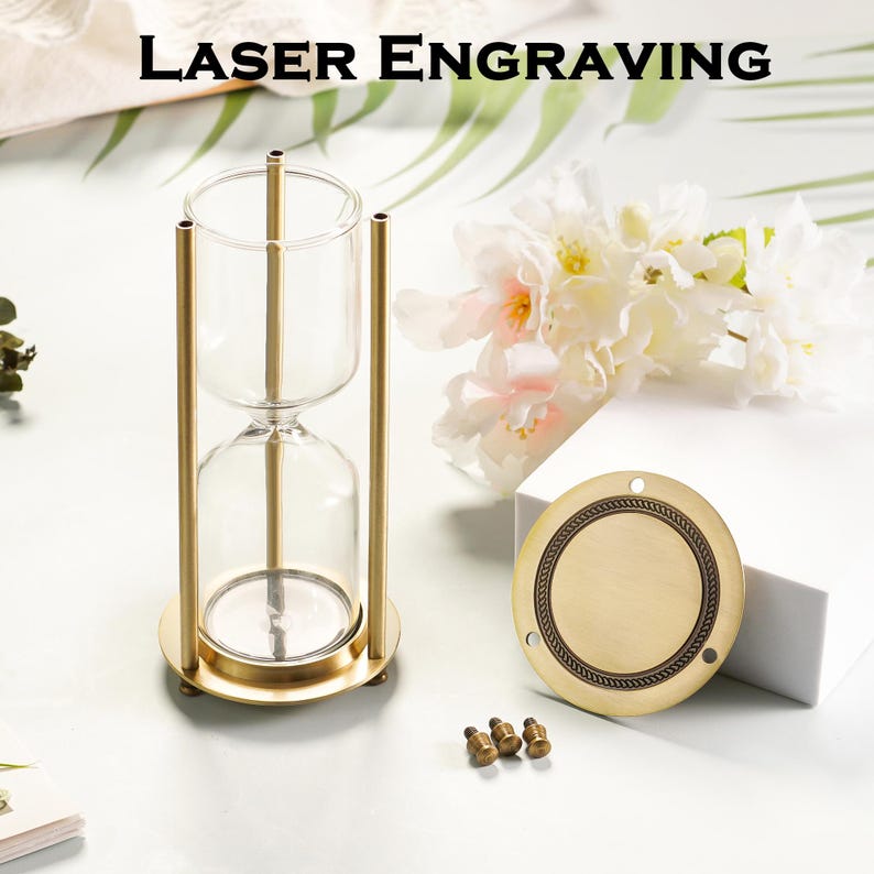 Personalized Hourglass Timer for Human Ashes, Customization Memorial Cremation Urns, Mini Urns, Brass Keepsake Urns-In loving memory afbeelding 3