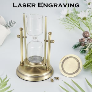 Personalized Hourglass Timer for Human Ashes, Customization Memorial Cremation Urns, Mini Urns, Brass Keepsake Urns-In loving memory afbeelding 4