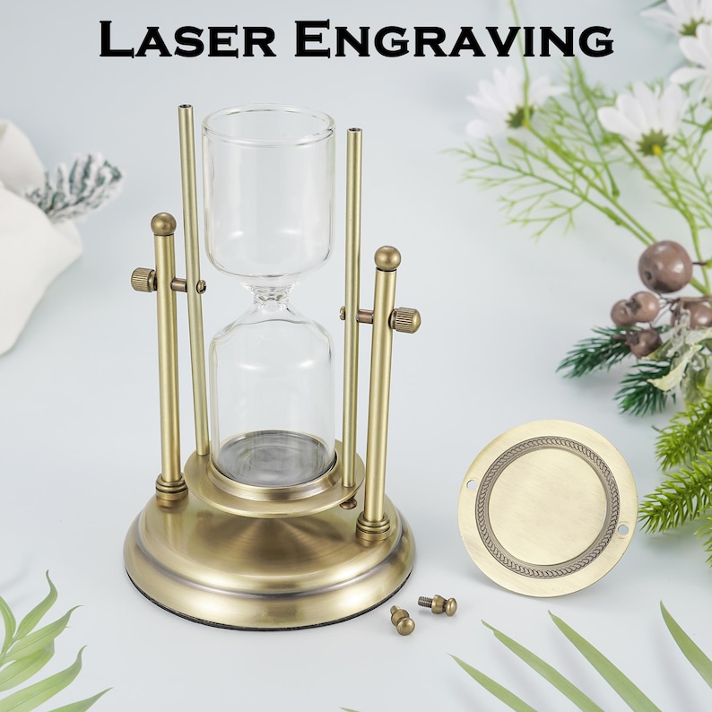 Personalized Hourglass Timer for Human Ashes, Customization Memorial Cremation Urns, Mini Urns, Brass Keepsake Urns-In loving memory afbeelding 4