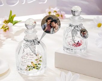 Glass Mini Urns for Human Ashes, Small Urns for Ashes Memorial Ashes Keepsake, Cremation Keepsakes Urn with Multicolor Light Base