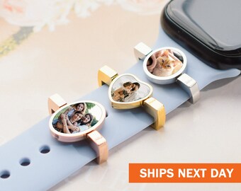 Personalized watch band charm, Custom Photo Apple Watch Charm, Android Watch Strap Charm, Smart Watch Photo Charm, Watch Accessories