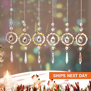 Crystal Suncatcher, Prism Sun Catcher for Window Hanging, Gemstone Suncatcher, Rainbow Maker, Hanging Crystal, Wall Decor, Boho Decor