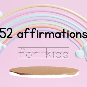 Traceable affirmations for kids