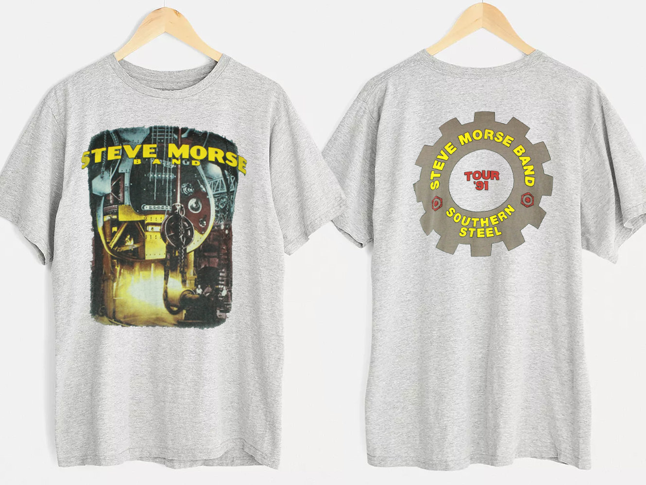 Discover Vintage Steve Morse Band Tour '91 Southern Steel T-Shirt