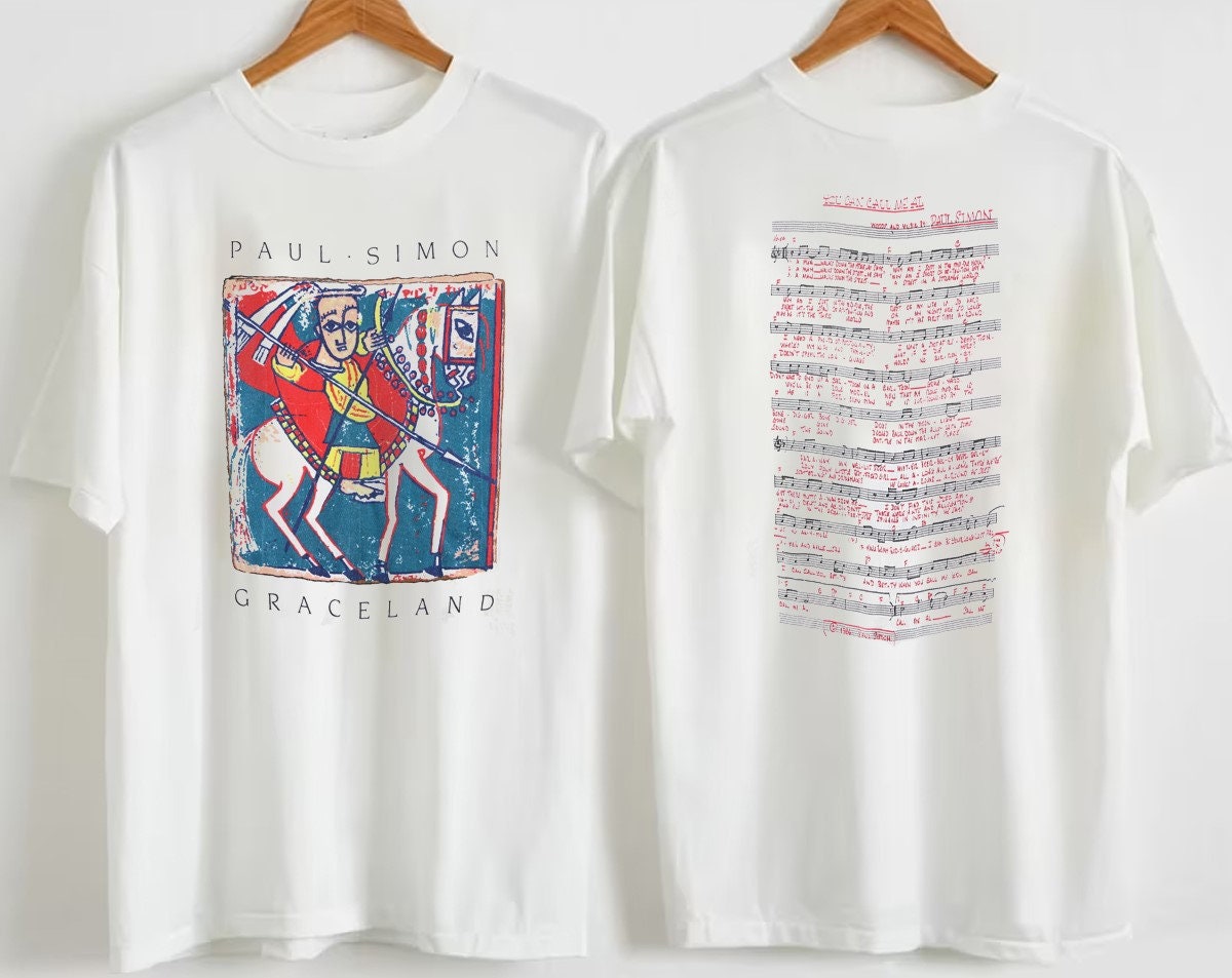 Discover 1987 Paul Simon Graceland Summer Tour You Can Call Me Al T-Shirt