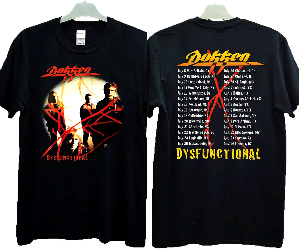 Discover 1995 Dokken Dysfunctional Album Concert T-Shirt