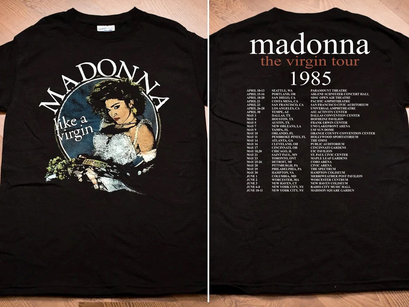 1985 Madonna Like A Virgin US Tour T-shirt Madonna the Virgin - Etsy