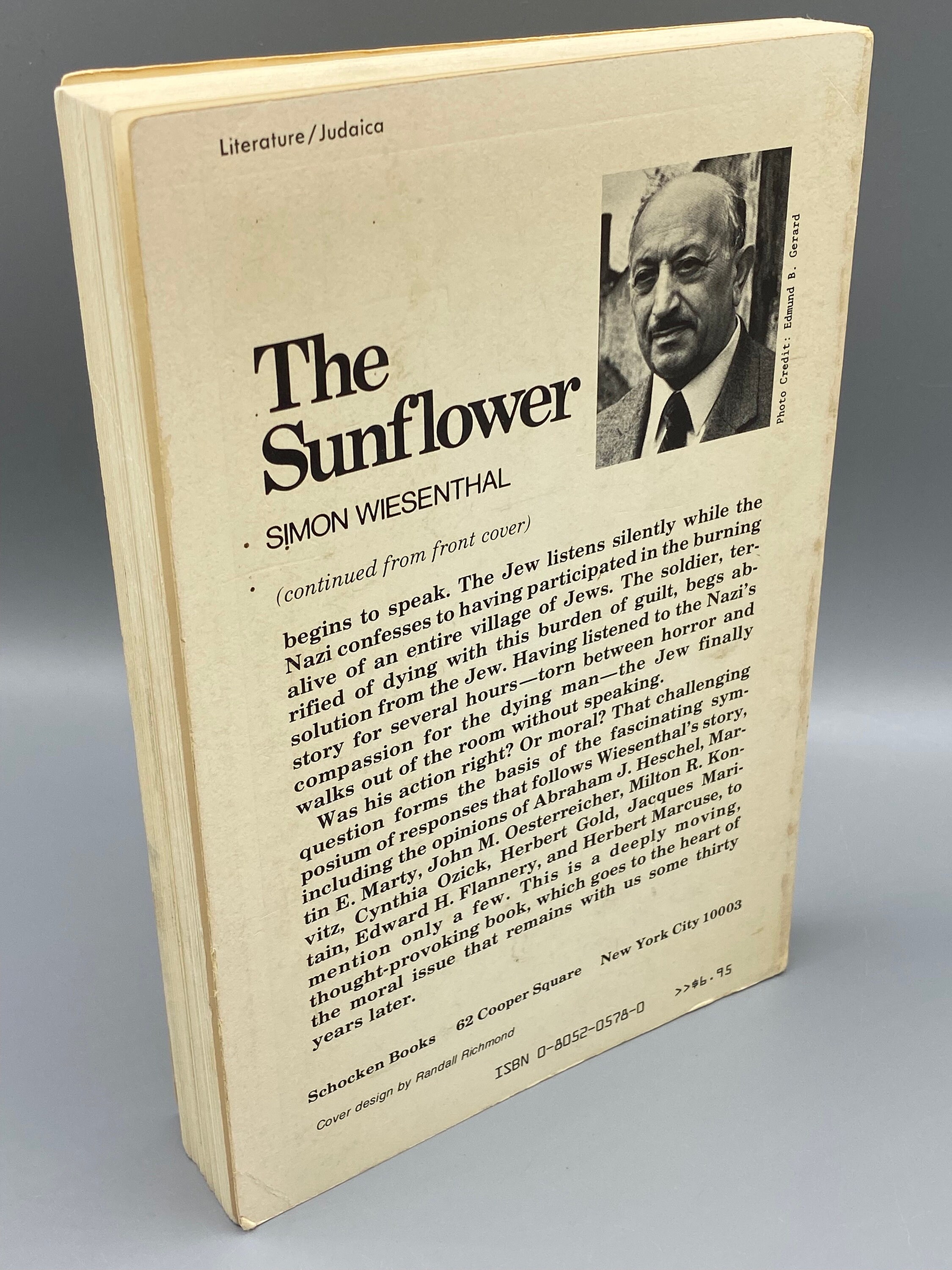 1969 the Sunflower by Simon Wiesenthal Classic Novel by Holocaust