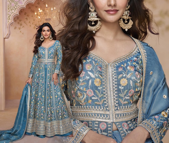 chinese dress ladies Designer Anarkali Suit is luxury clothing Kurti  DRYRUXX