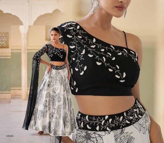 black party wear indo western dress Black Majesty Indo Western for Women