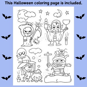 halloween spooky coloring page printable