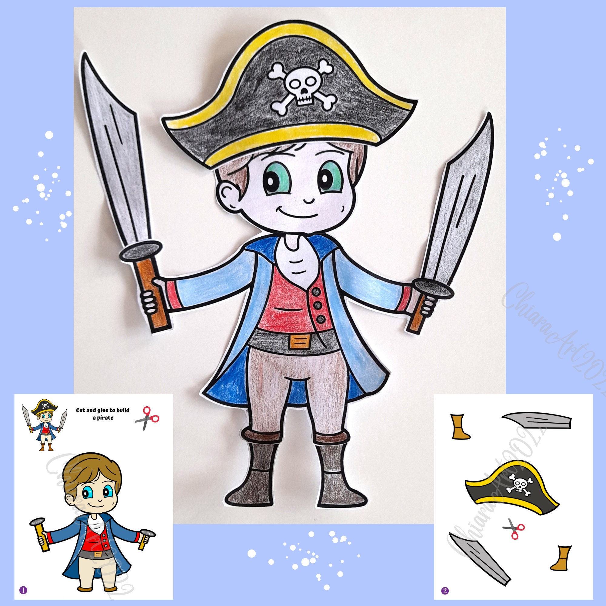 Corona de papel pirata para imprimir, Decoración de cumpleaños pirata,  Gorros piratas para niños, Actividad de corte de diadema pirata PDF - Etsy  México, image size:2000x2000