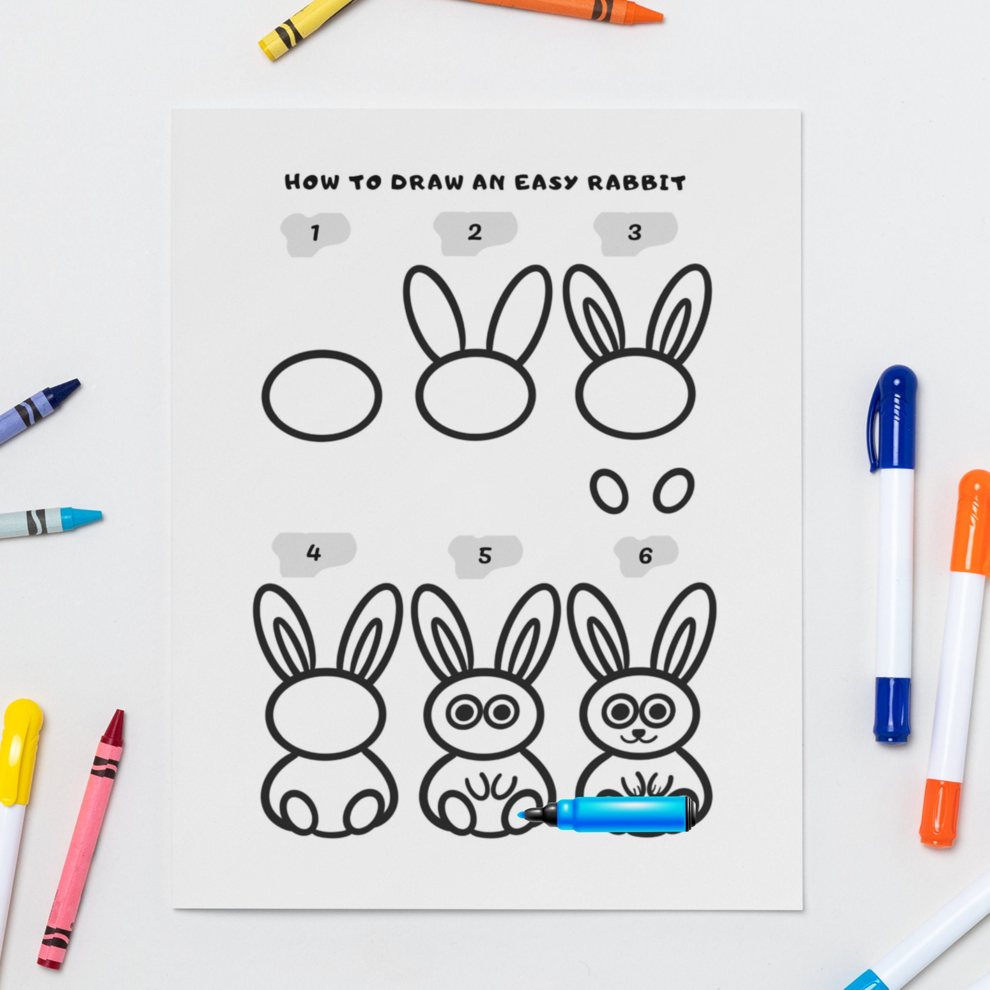 How to Draw a Bunny  Drawing and Painting - Arty Crafty Kids