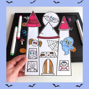 halloween spooky house characters printable