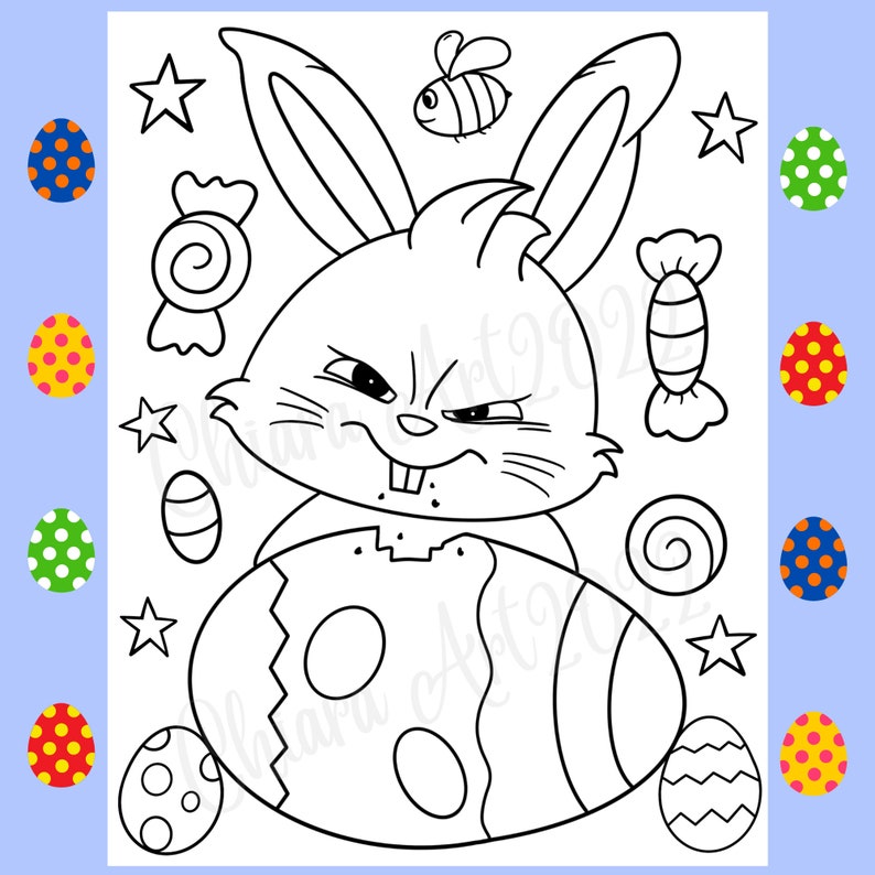 cute easter bunny coloring pages preschool